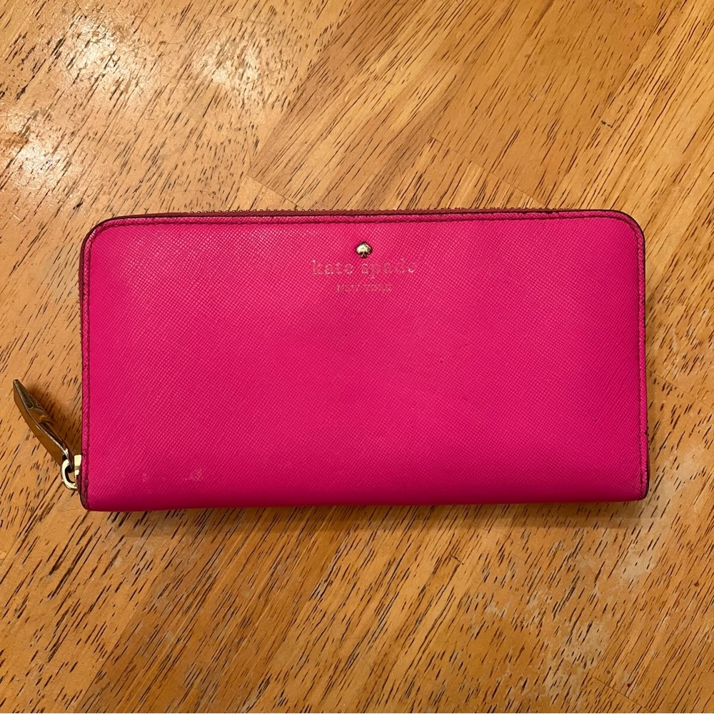 Kate Spade Hot Pink Zipper Wallet